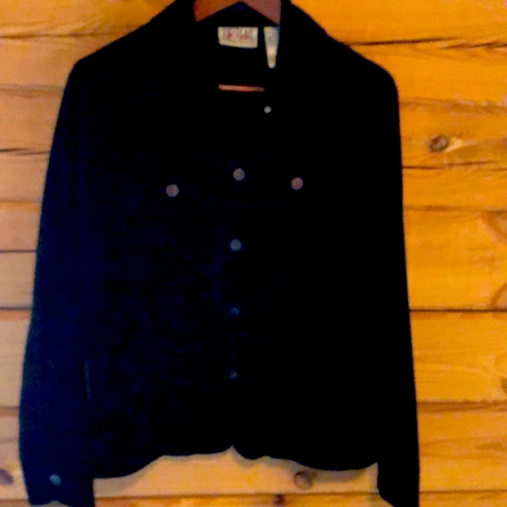 Bill Blass Velour / cotton type jean jacket. Stretch .